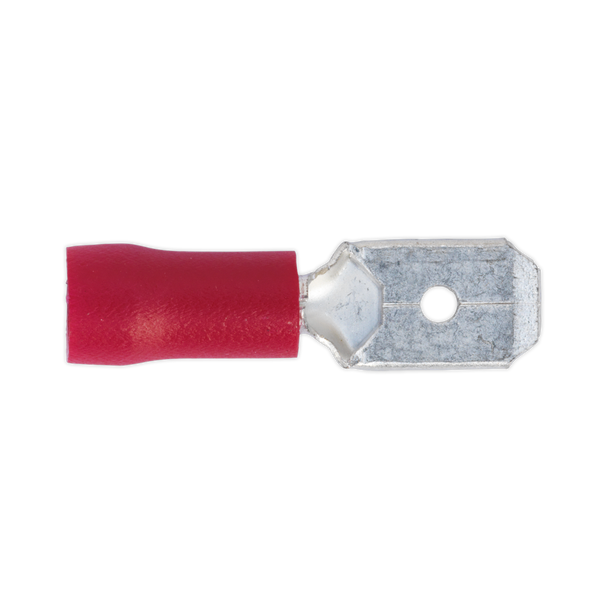 Sealey RT22 6.3mm Red Push-On Male Terminal - Pack of 100