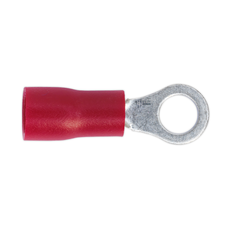 Sealey RT24 4.3mm (4BA) Red Easy-Entry Ring Terminal - Pack of 100