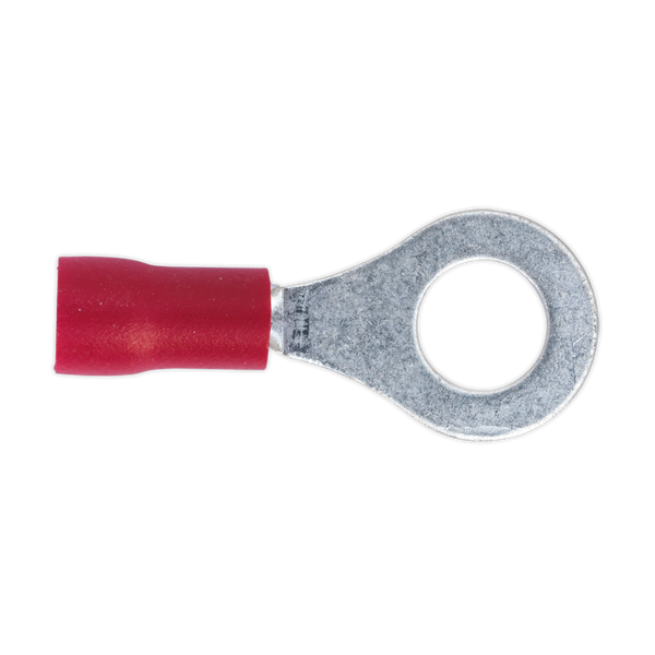 Sealey RT26 6.4mm (1/4") Red Easy-Entry Ring Terminal - Pack of 100