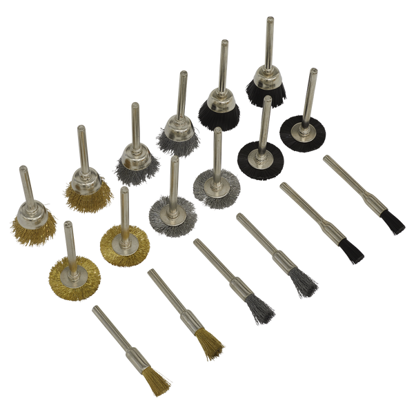 Sealey RTA18WB 18pc Rotary Tool Brush Set