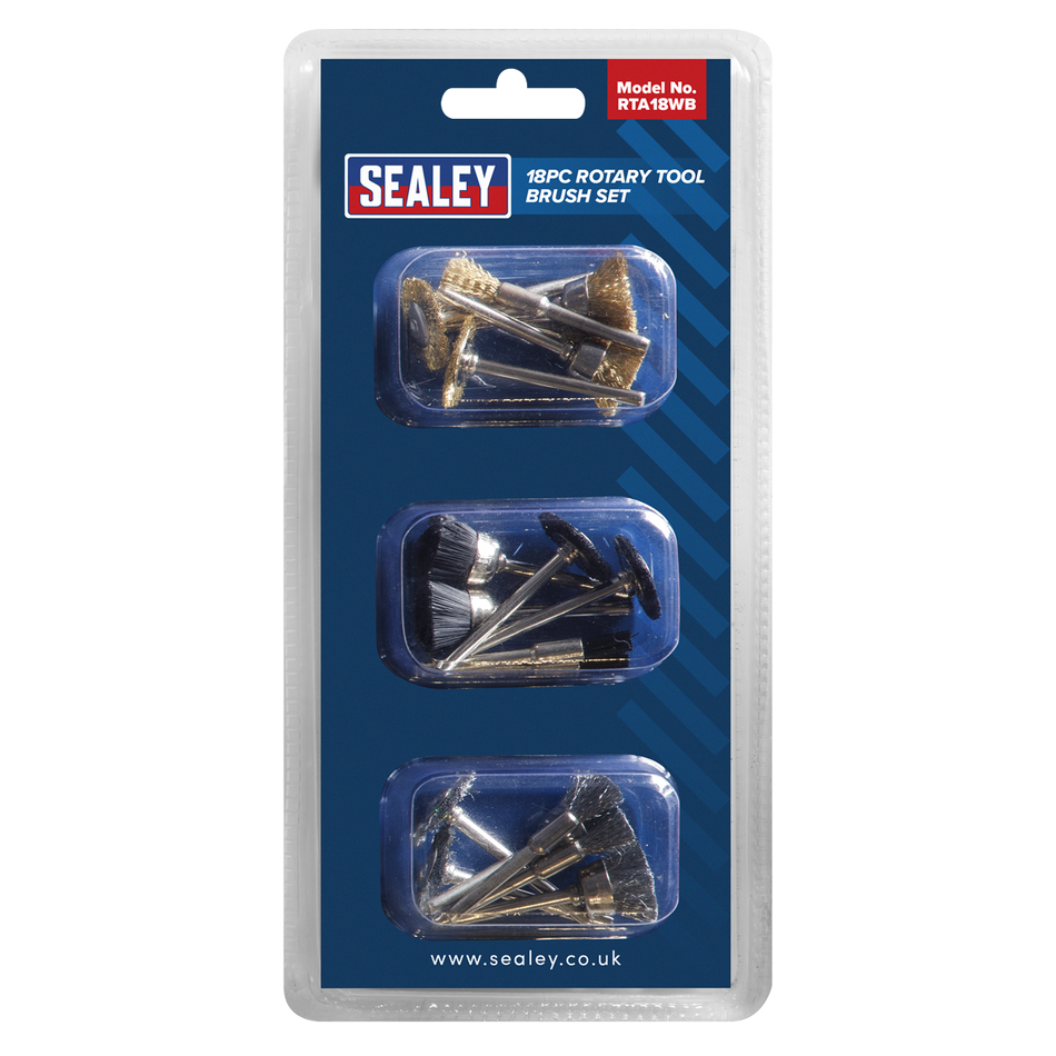Sealey RTA18WB 18pc Rotary Tool Brush Set