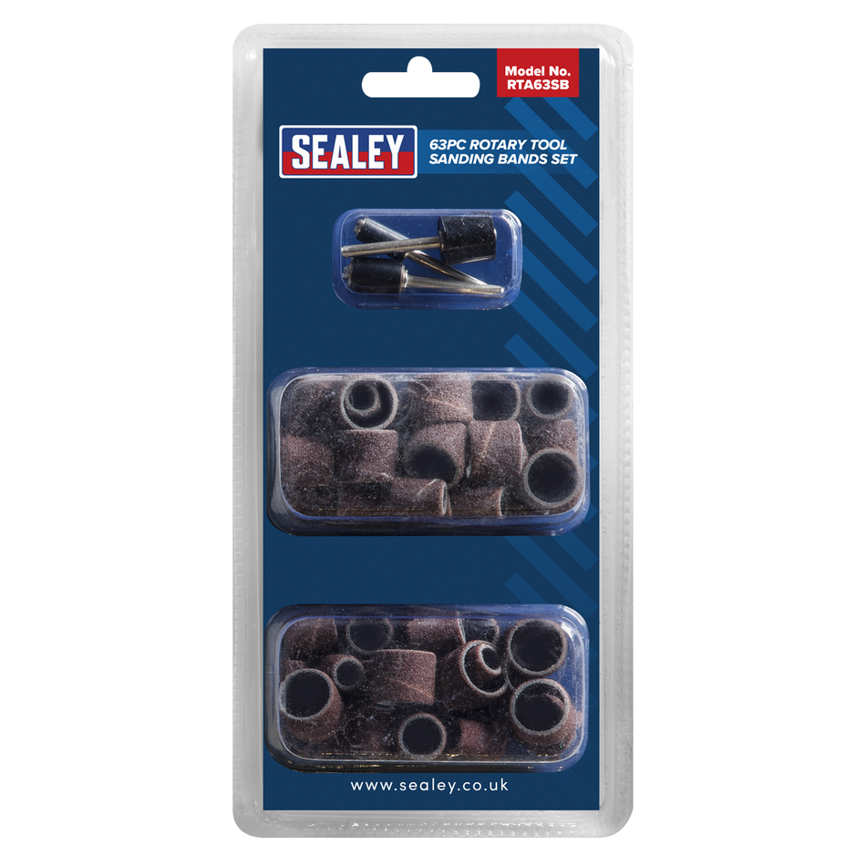 Sealey RTA63SB 63pc Rotary Tool Sanding Bands Set
