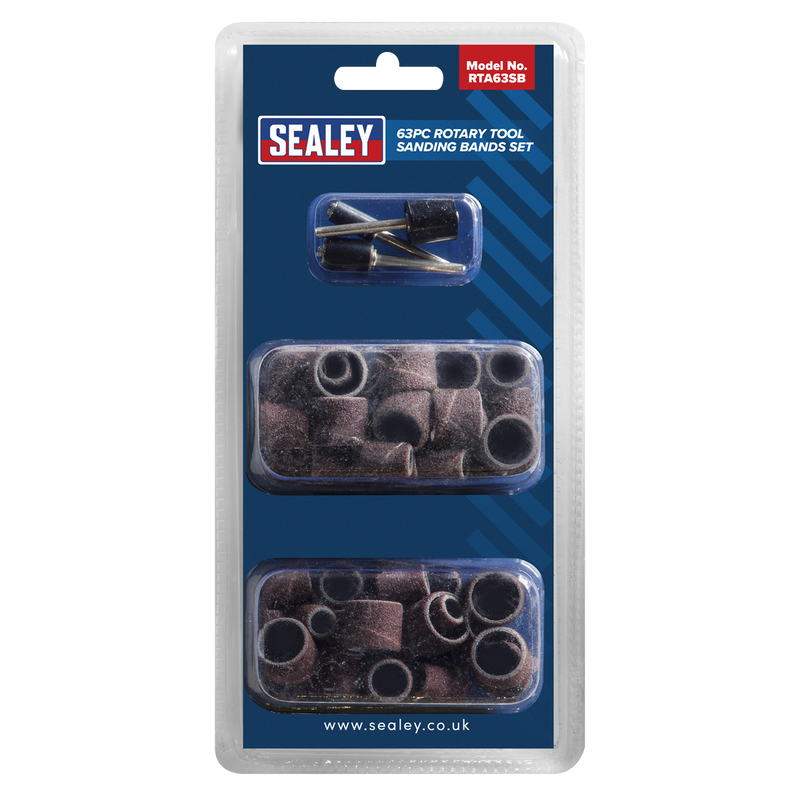 Sealey RTA63SB 63pc Rotary Tool Sanding Bands Set
