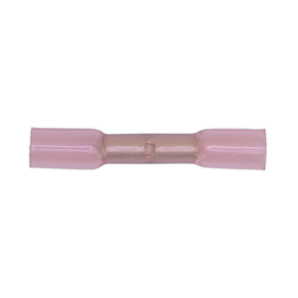 Sealey RTSB100 4.8mm Red Heat Shrink Butt Connector Terminal - Pack of 100