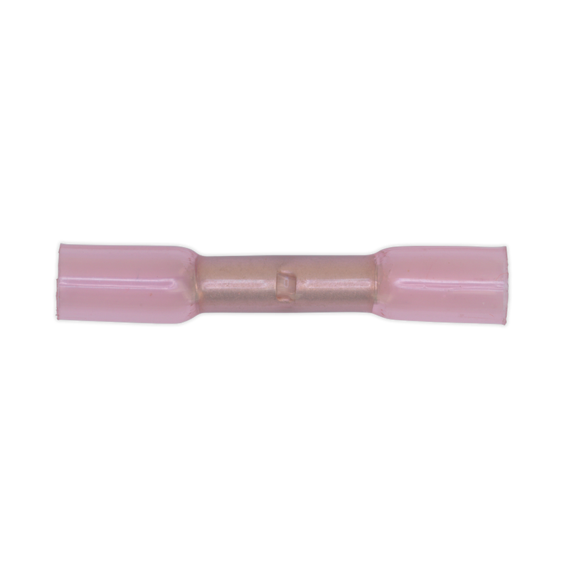 Sealey RTSB50 4.8mm Red Heat Shrink Butt Connector Terminal - Pack of 50