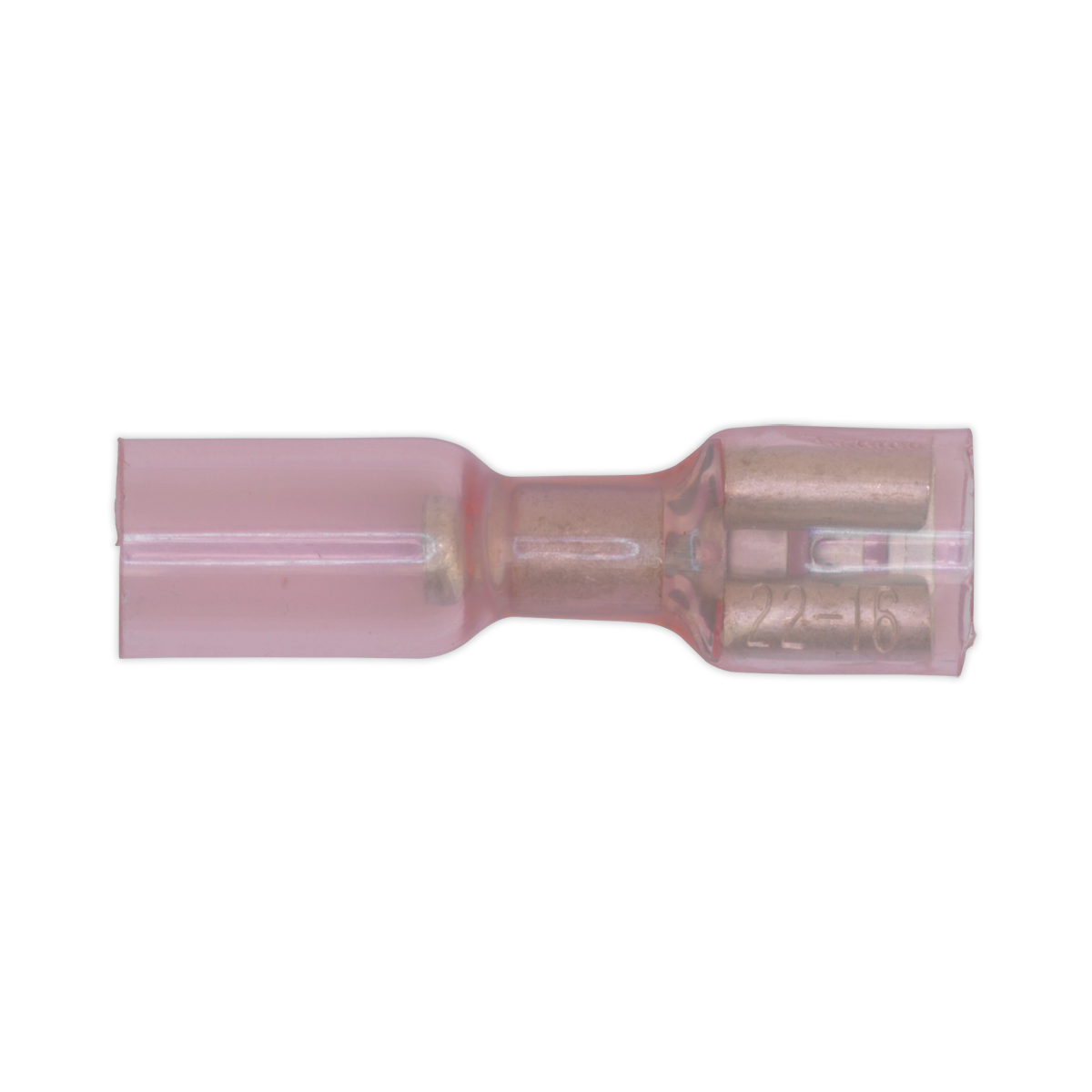 Sealey RTSPF25 6.4mm Red Female Push-On Heat Shrink Terminal - Pack of 25