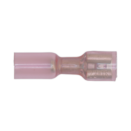 Sealey RTSPF25 6.4mm Red Female Push-On Heat Shrink Terminal - Pack of 25