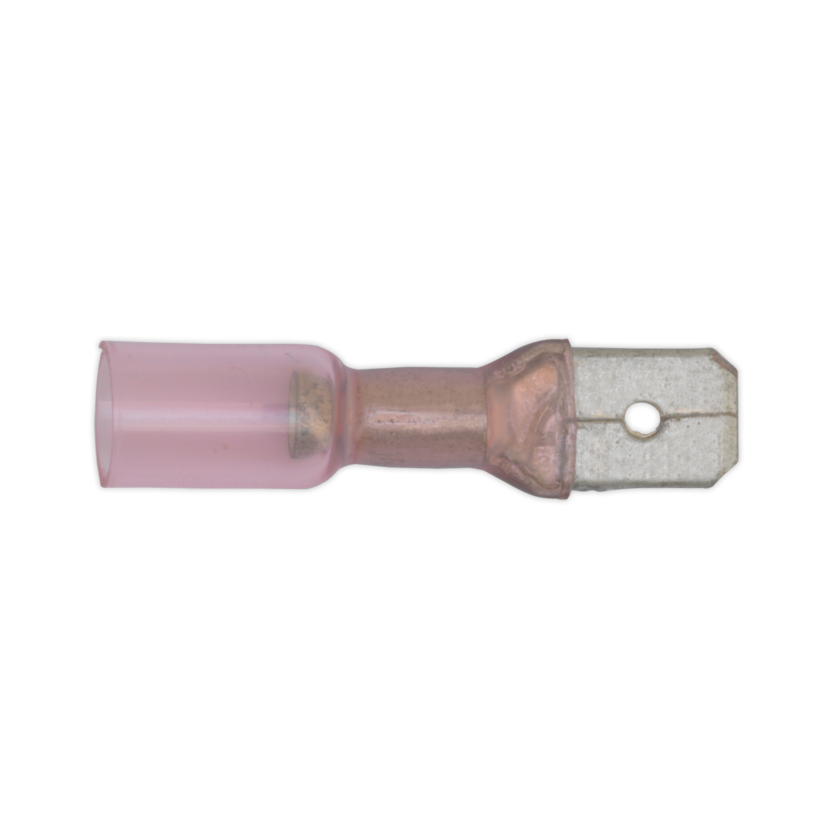 Sealey RTSPM25 6.3mm Red Male Push-On Heat Shrink Terminal - Pack of 25