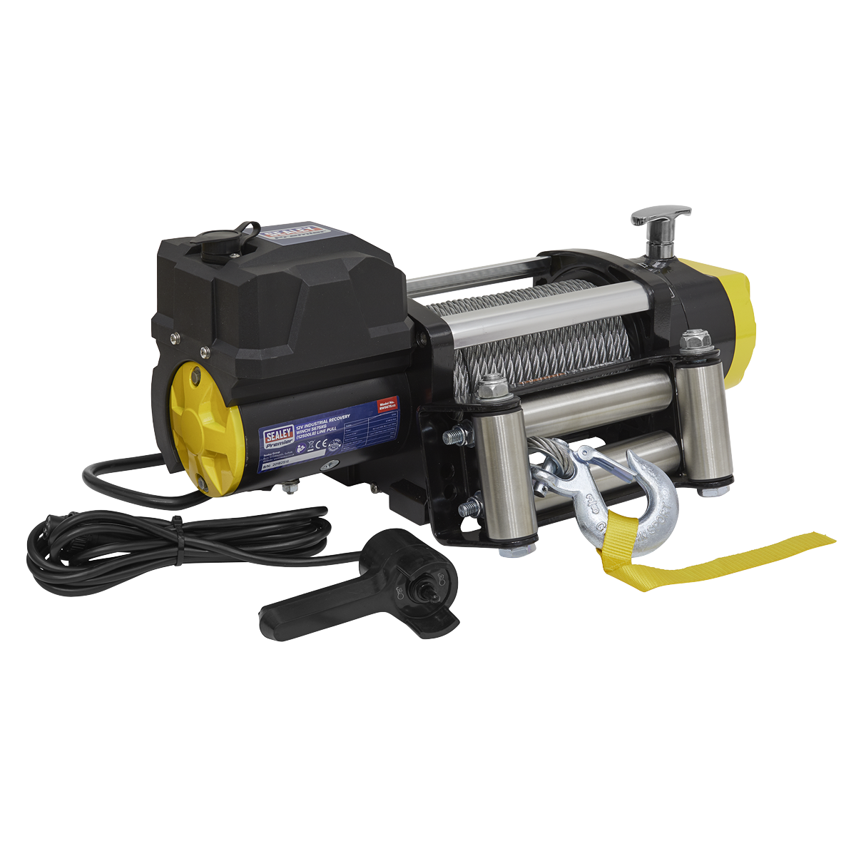 Sealey RW5675 12V Industrial Recovery Winch 5675kg (12500lb) Line Pull