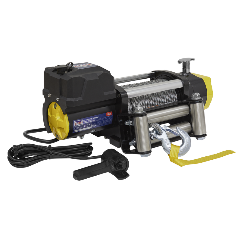 Sealey RW5675 12V Industrial Recovery Winch 5675kg (12500lb) Line Pull