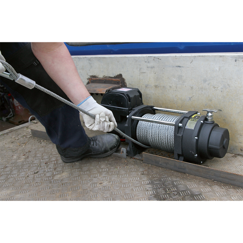 Sealey RW8180 12V Industrial Recovery Winch 8180kg (18000lb) Line Pull