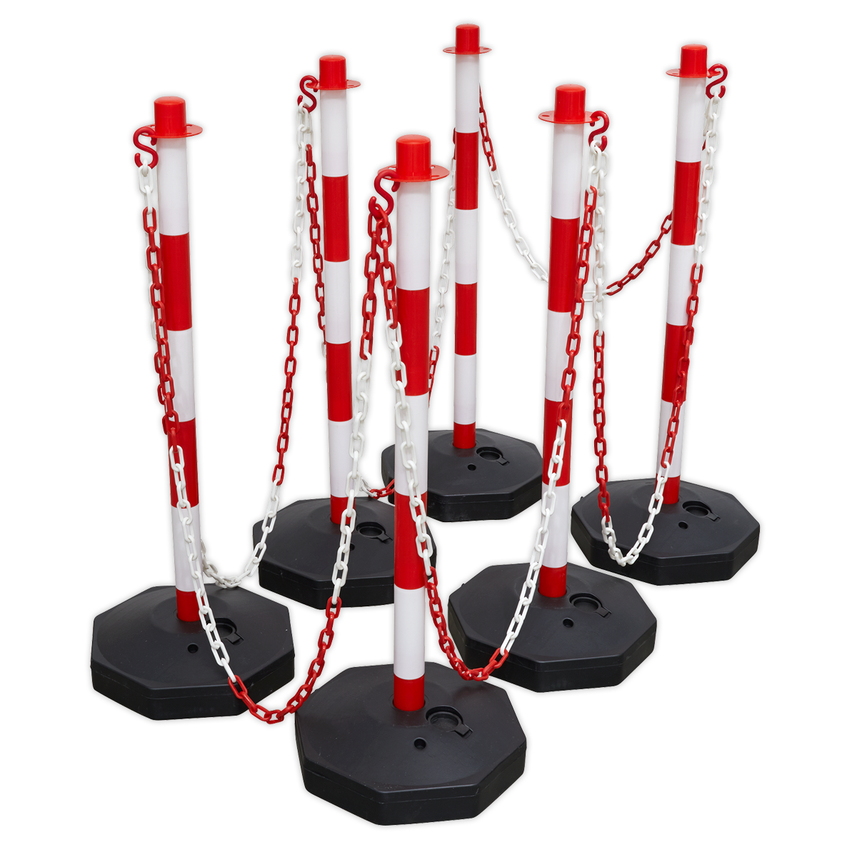 Sealey RWSBKIT 25m Red/White Post & Chain Kit