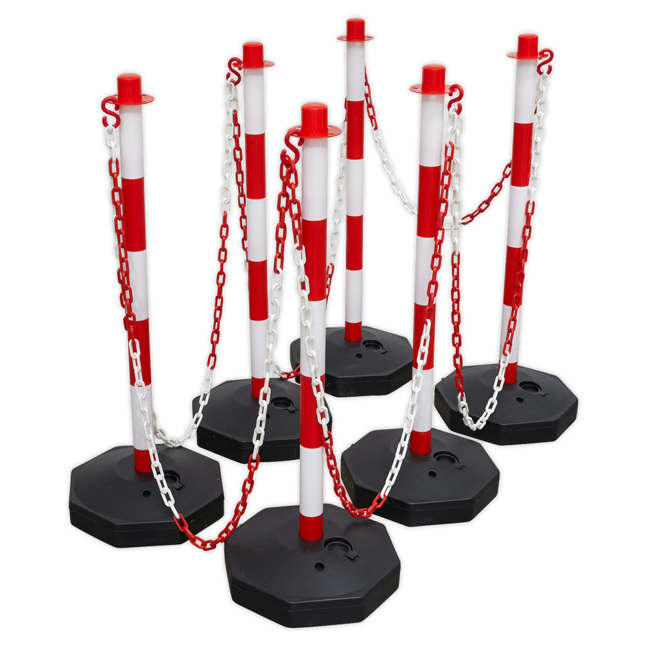 Sealey RWSBKIT 25m Red/White Post & Chain Kit