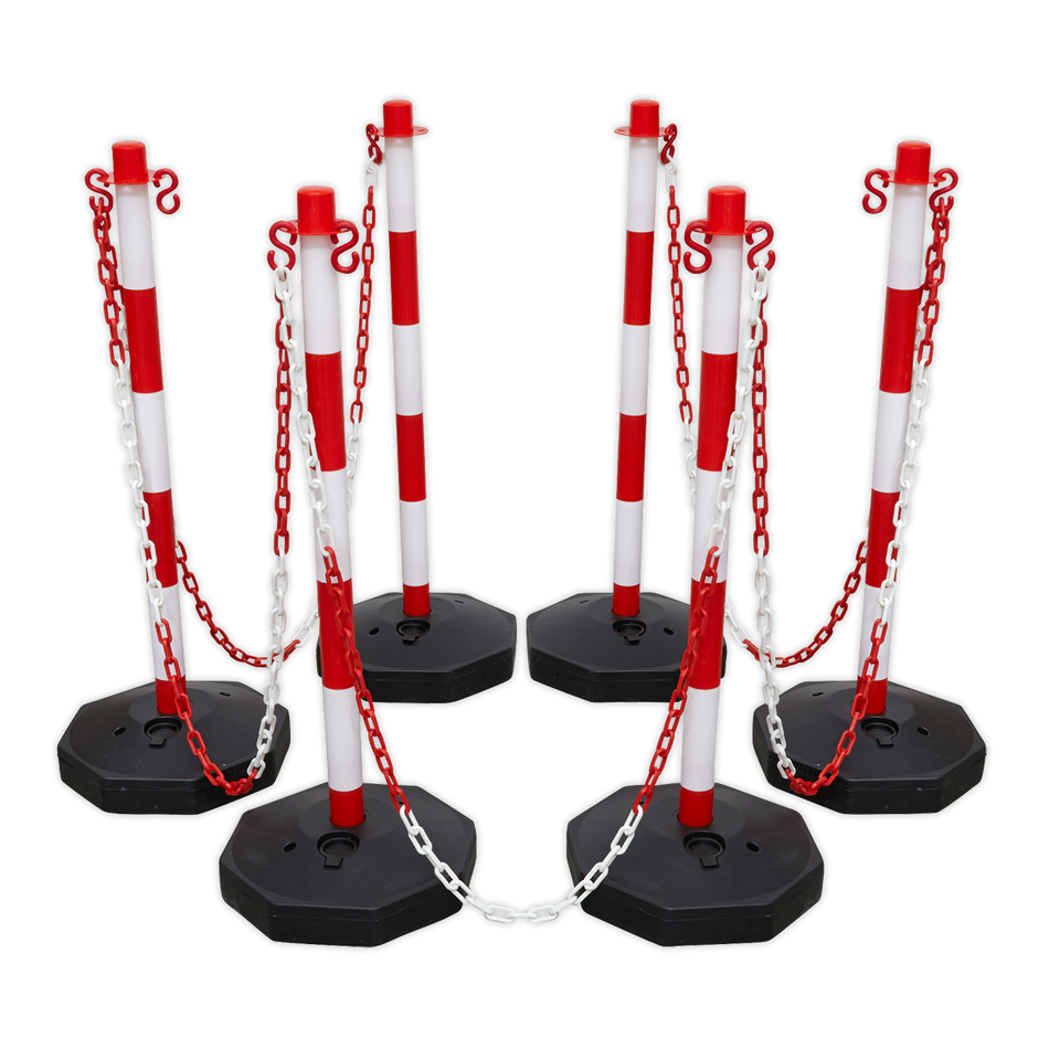 Sealey RWSBKIT 25m Red/White Post & Chain Kit