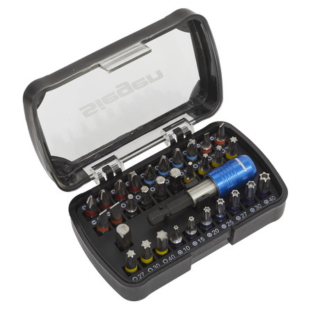 Sealey S01035 32pc Colour-Coded S2 Power Tool Bit Set