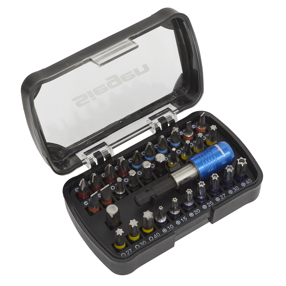 Sealey S01035 32pc Colour-Coded S2 Power Tool Bit Set