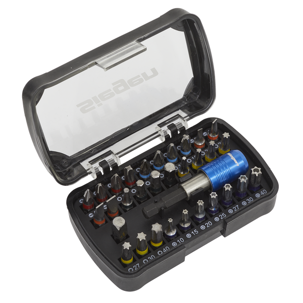 Sealey S01035 32pc Colour-Coded S2 Power Tool Bit Set