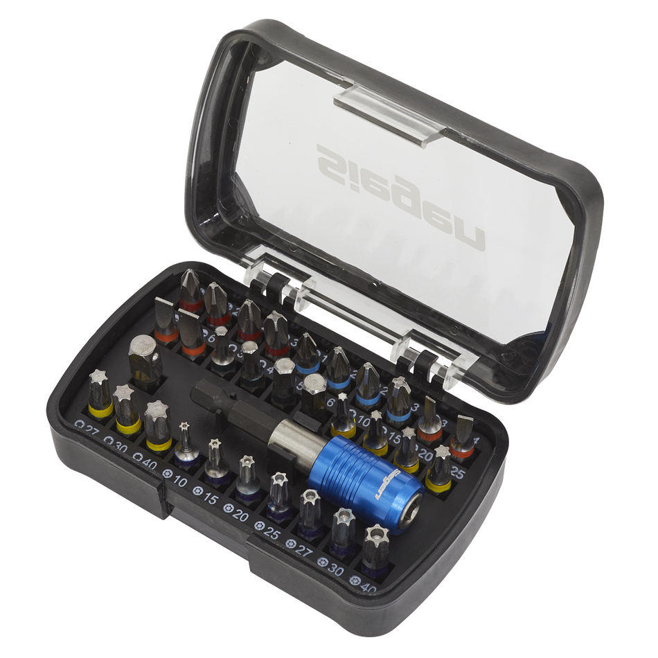 Sealey S01035 32pc Colour-Coded S2 Power Tool Bit Set