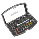 Sealey S01036 31pc 1/4"Sq Drive Socket & Colour-Coded Bit Set