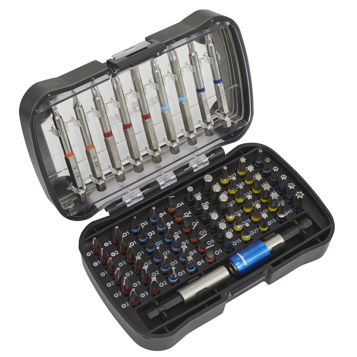 Sealey S01038 71pc Colour-Coded S2 Power Tool Bit Set