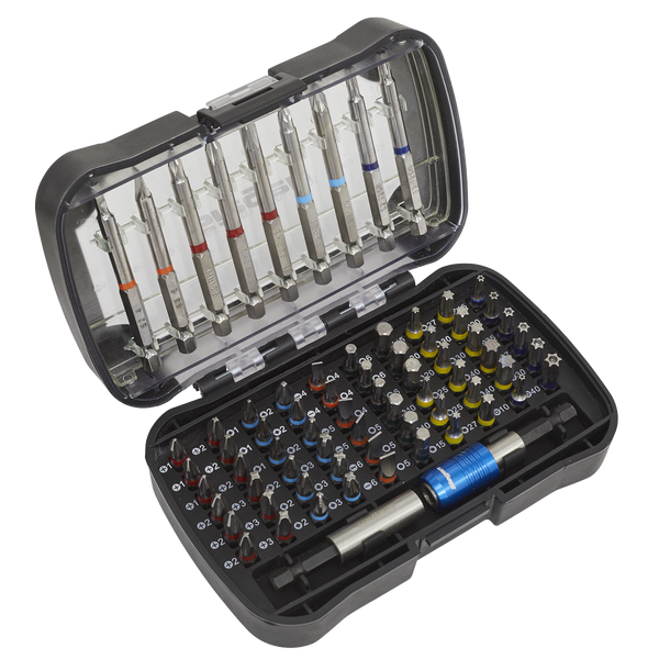 Sealey S01038 71pc Colour-Coded S2 Power Tool Bit Set