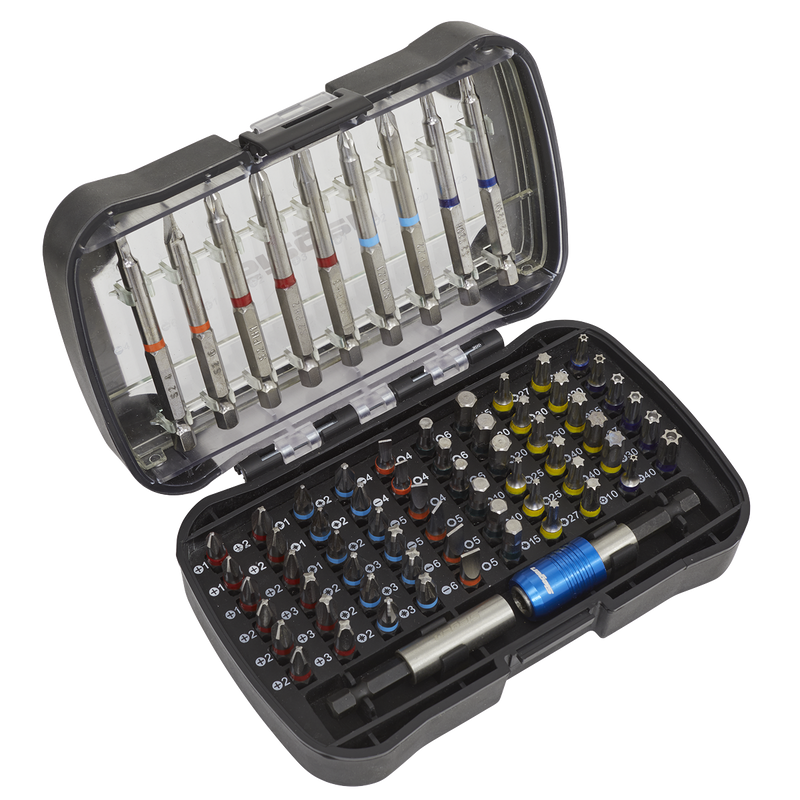 Sealey S01038 71pc Colour-Coded S2 Power Tool Bit Set