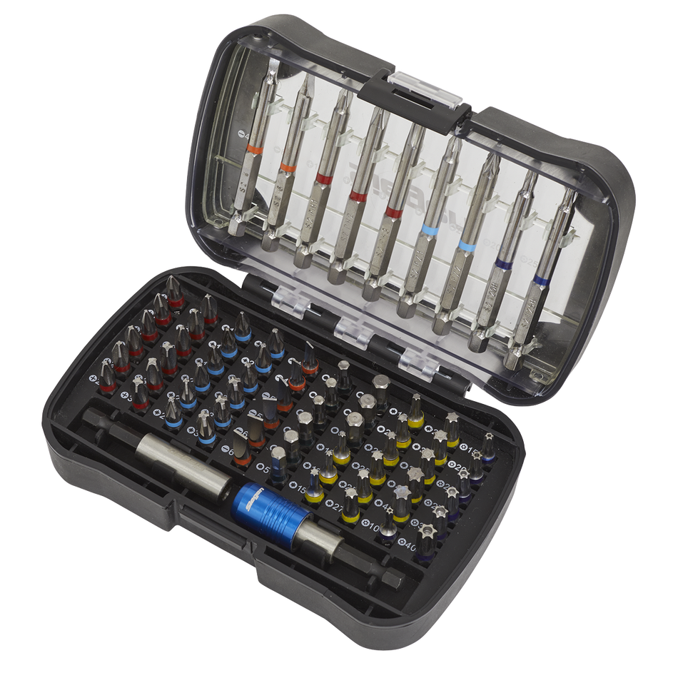 Sealey S01038 71pc Colour-Coded S2 Power Tool Bit Set