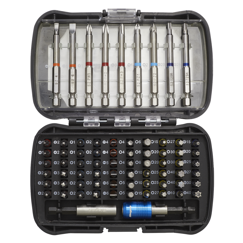 Sealey S01038 71pc Colour-Coded S2 Power Tool Bit Set