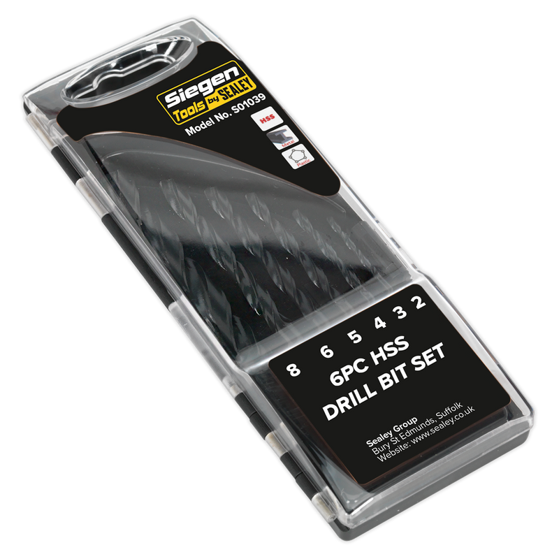 Sealey S01039 6pc HSS Drill Bit Set