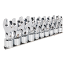 Sealey S01043 10pc 3/8"Sq Drive Flexible Crow's Foot Spanner Set