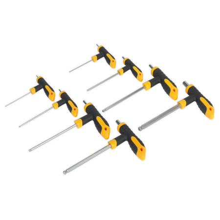 Sealey S01069 8pc T-Handle Ball-End Hex Key Set