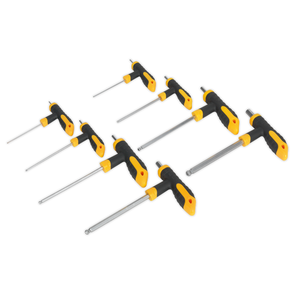 Sealey S01069 8pc T-Handle Ball-End Hex Key Set