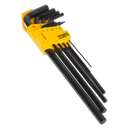 Sealey S01092 9pc Extra-Long Hex Key Set