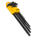 Sealey S01094 9pc Extra-Long Ball-End Hex Key Set