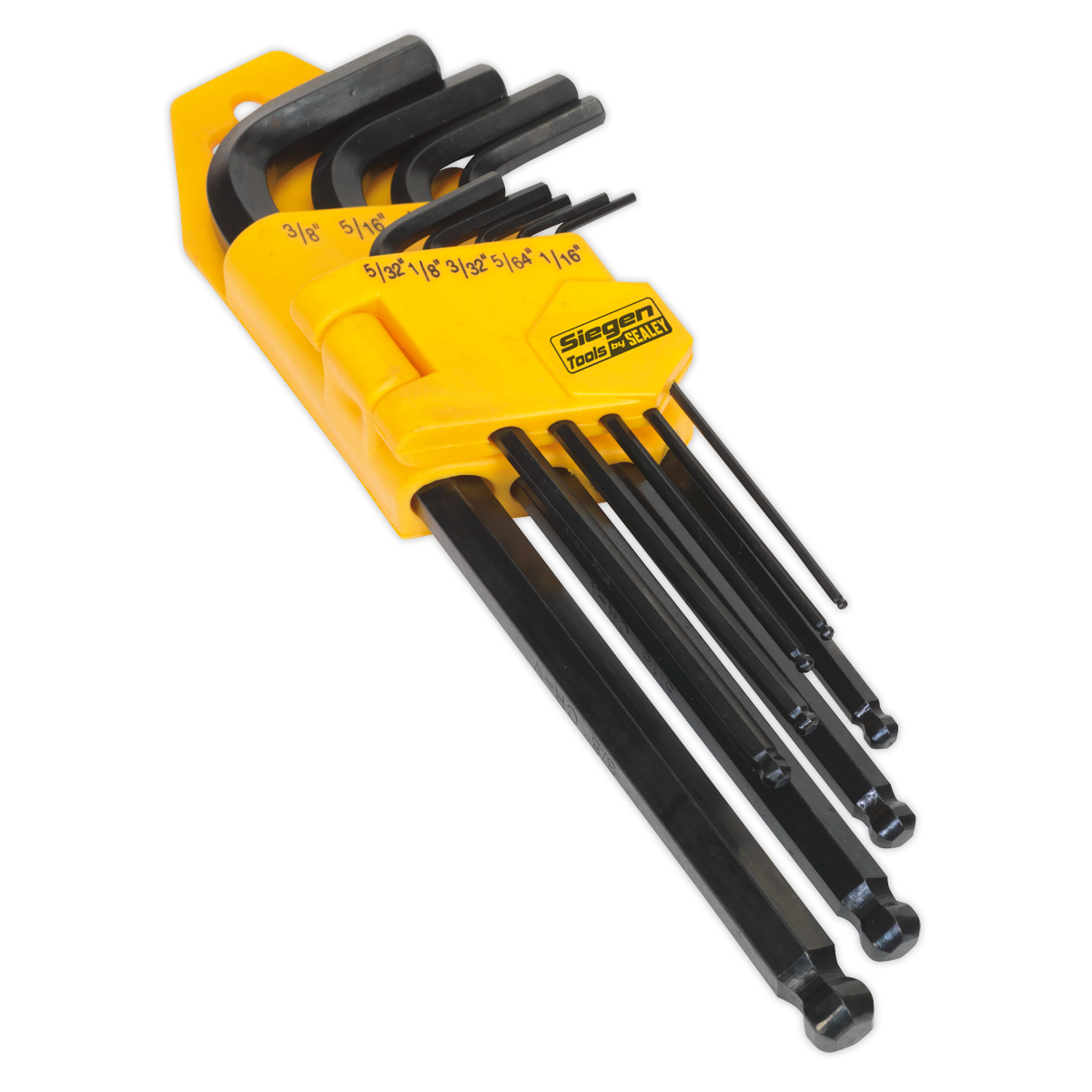 Sealey S01098 9pc Long Ball-End Hex Key Set - Imperial