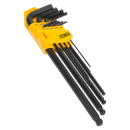 Sealey S01099 9pc Extra-Long Ball-End Hex Key Set - Imperial