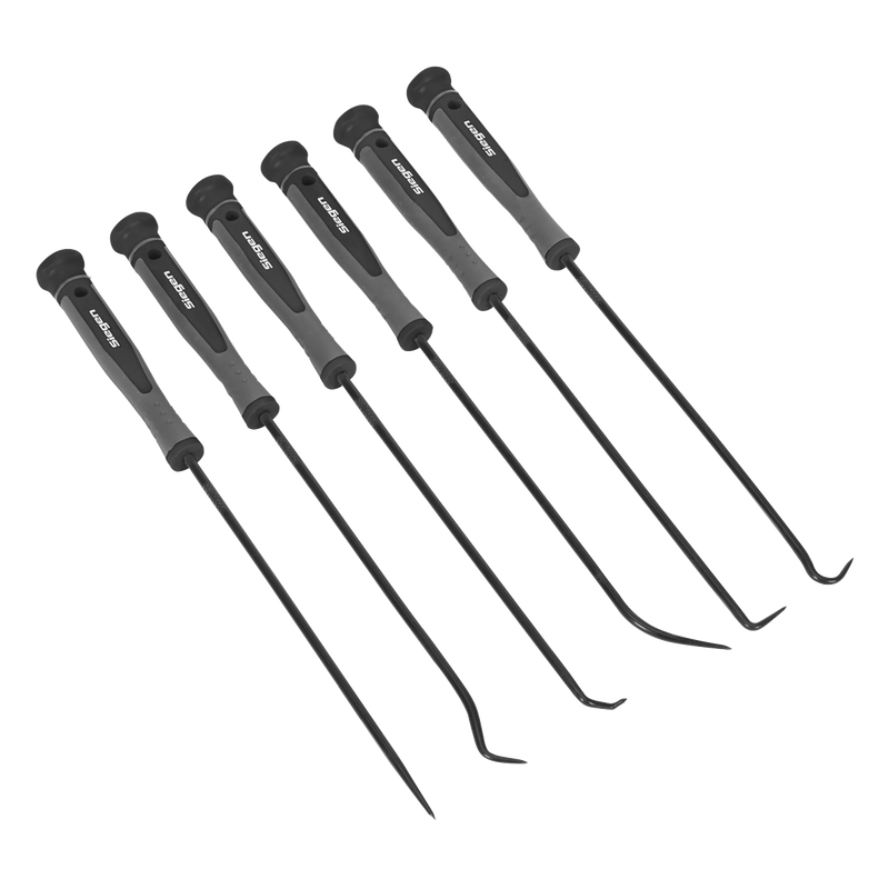 Sealey S01104 6pc Extra-Long Pick & Hook Set