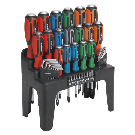 Sealey S01106 44pc Hammer-Thru Screwdriver, Hex Key & Bit Set