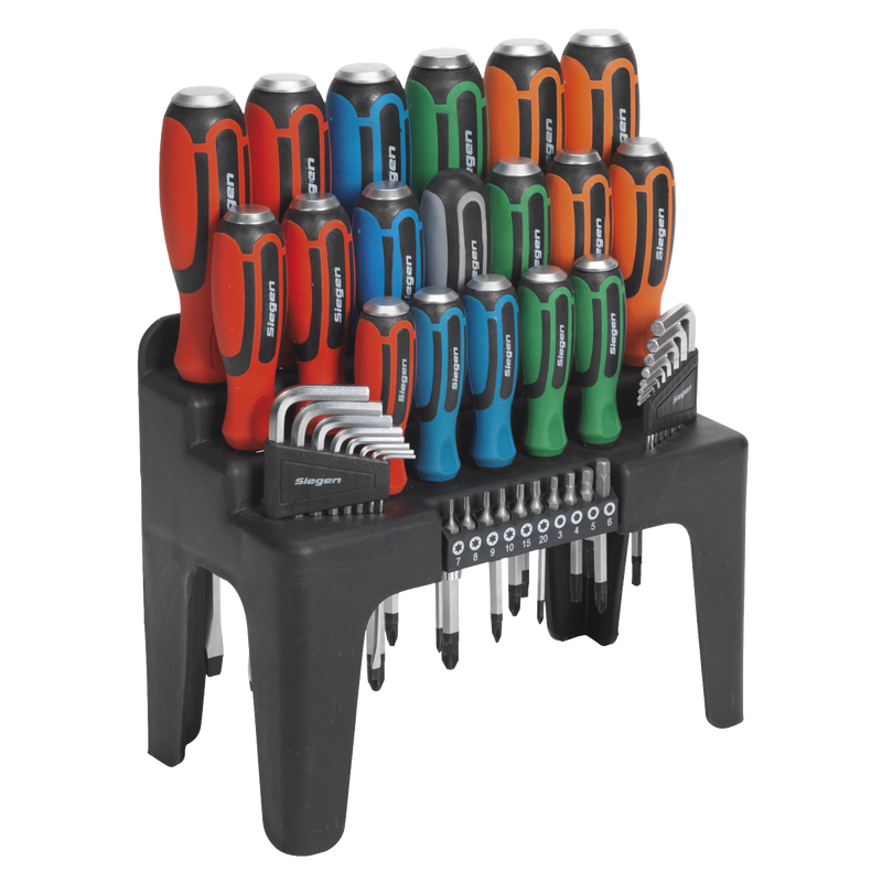 Sealey S01106 44pc Hammer-Thru Screwdriver, Hex Key & Bit Set