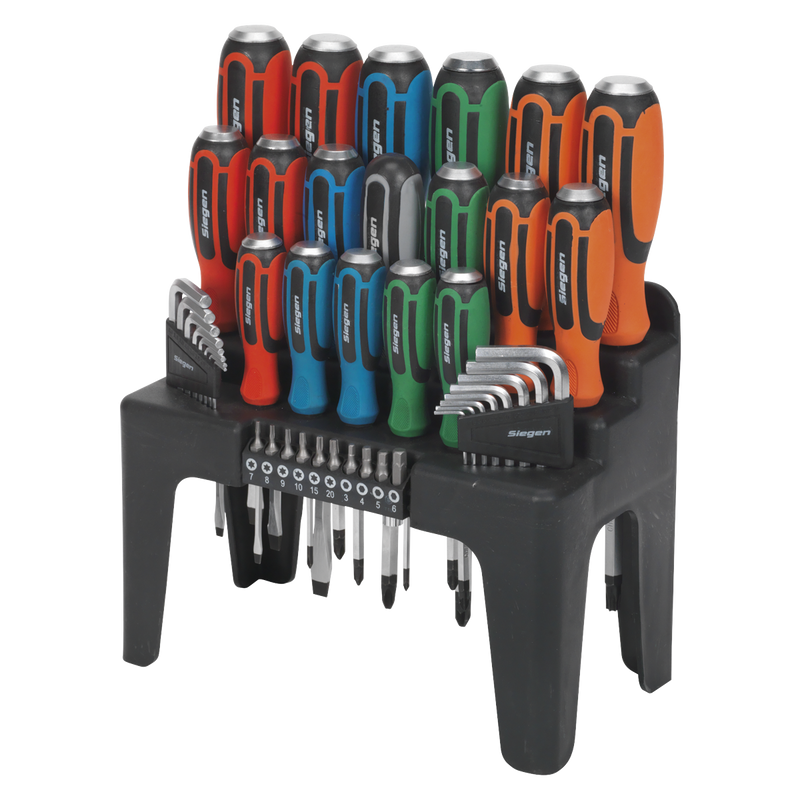 Sealey S01106 44pc Hammer-Thru Screwdriver, Hex Key & Bit Set