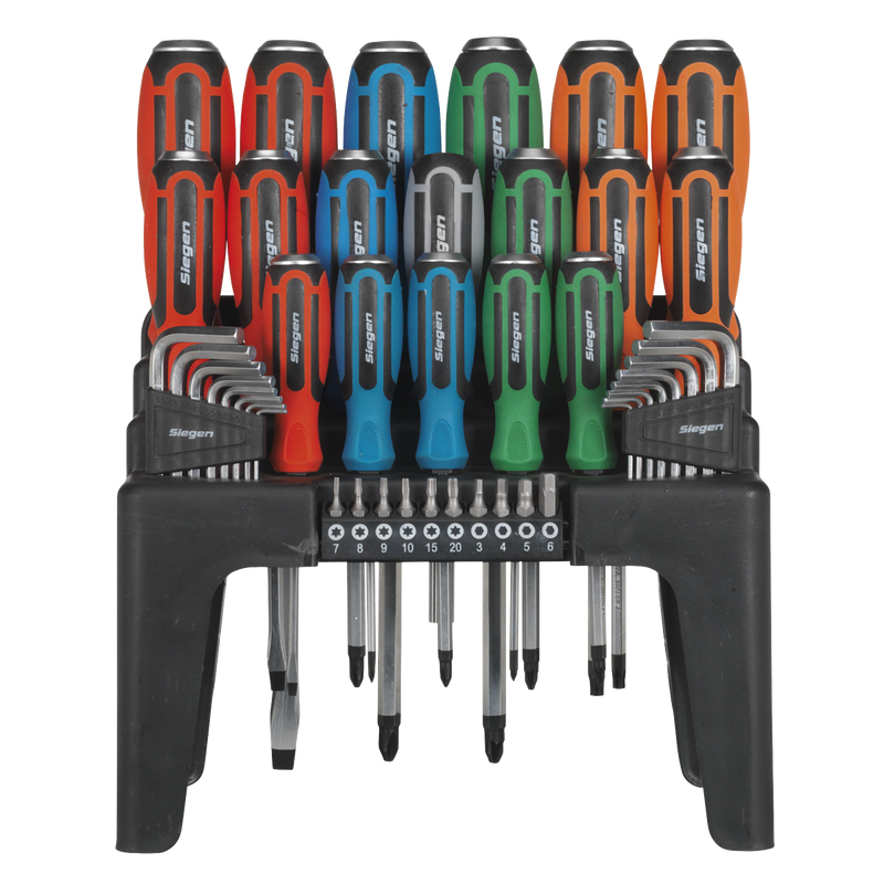 Sealey S01106 44pc Hammer-Thru Screwdriver, Hex Key & Bit Set