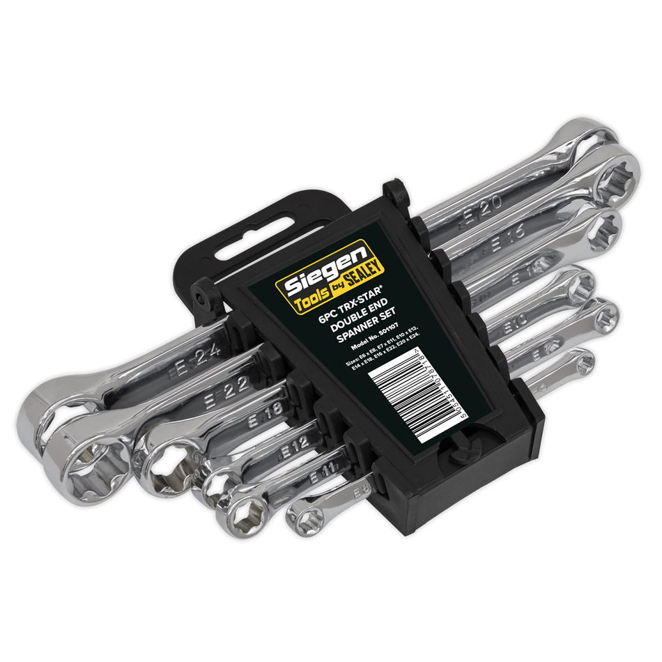 Sealey S01107 6pc TRX-Star* Double End Spanner Set