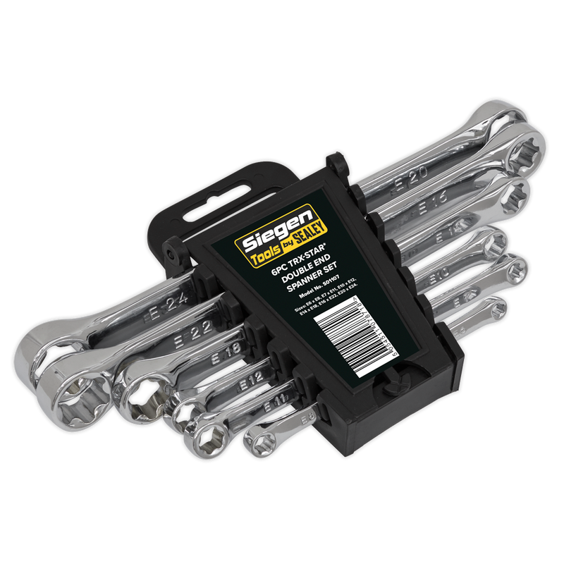 Sealey S01107 6pc TRX-Star* Double End Spanner Set