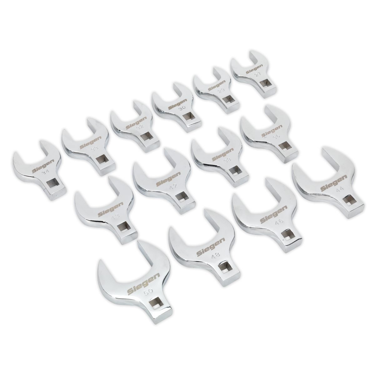 Sealey S01109 14pc 1/2"Sq Drive Crow's Foot Spanner Set