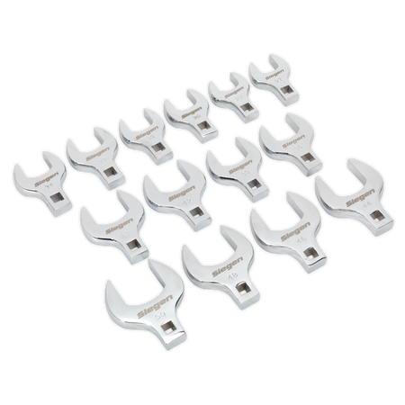 Sealey S01109 14pc 1/2"Sq Drive Crow's Foot Spanner Set