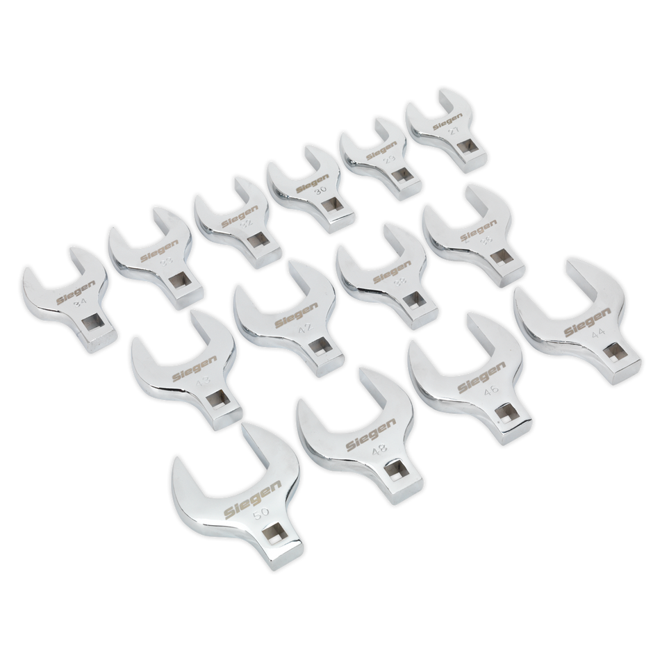 Sealey S01109 14pc 1/2"Sq Drive Crow's Foot Spanner Set
