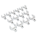 Sealey S01109 14pc 1/2"Sq Drive Crow's Foot Spanner Set