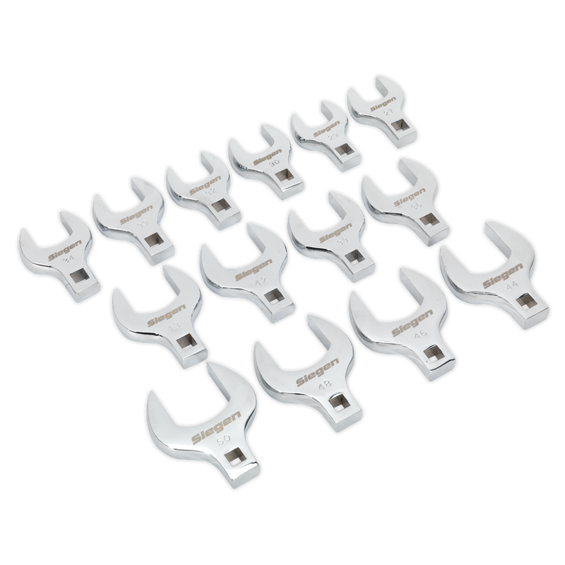 Sealey S01109 14pc 1/2"Sq Drive Crow's Foot Spanner Set