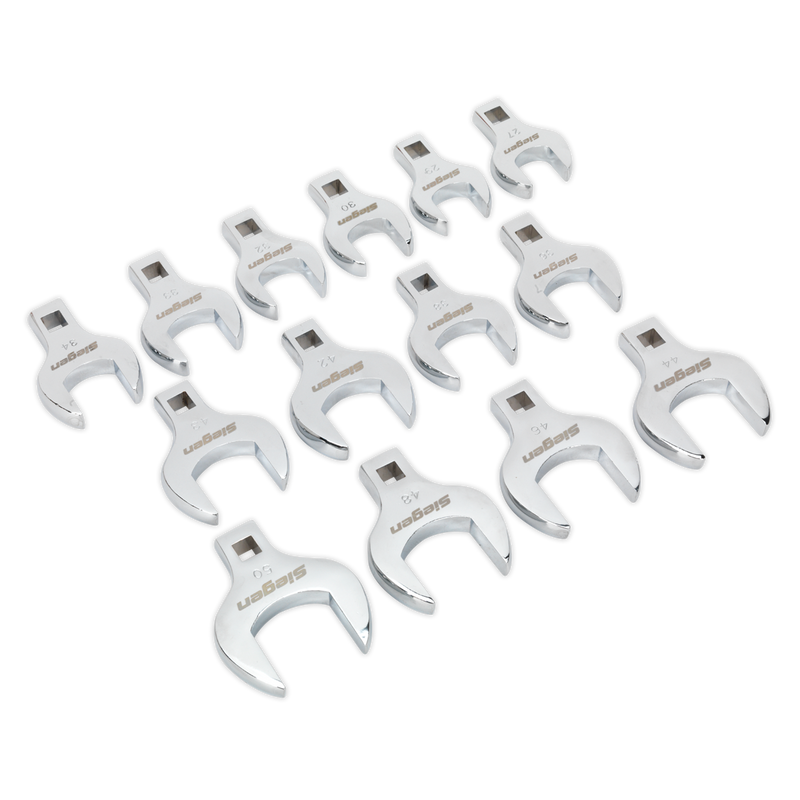 Sealey S01109 14pc 1/2"Sq Drive Crow's Foot Spanner Set