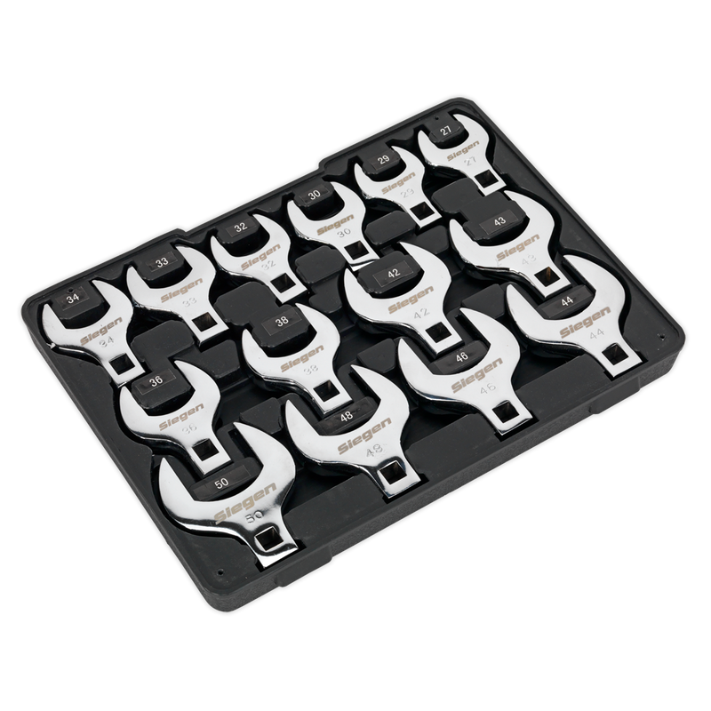 Sealey S01109 14pc 1/2"Sq Drive Crow's Foot Spanner Set